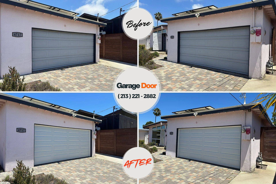 Before and after: garage door repair South Creek, WA